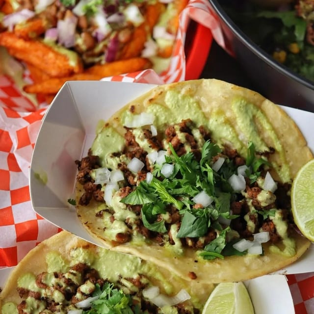 Soy Chorizo Vegan Vampiro Tacos Combo.