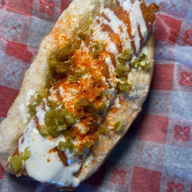 Popper Hot Dog.